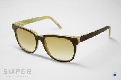 Super People 402 Sunglasses UniHorn Brown and Cream with Brown Zeiss Lenses by RETROSUPERFUTURE