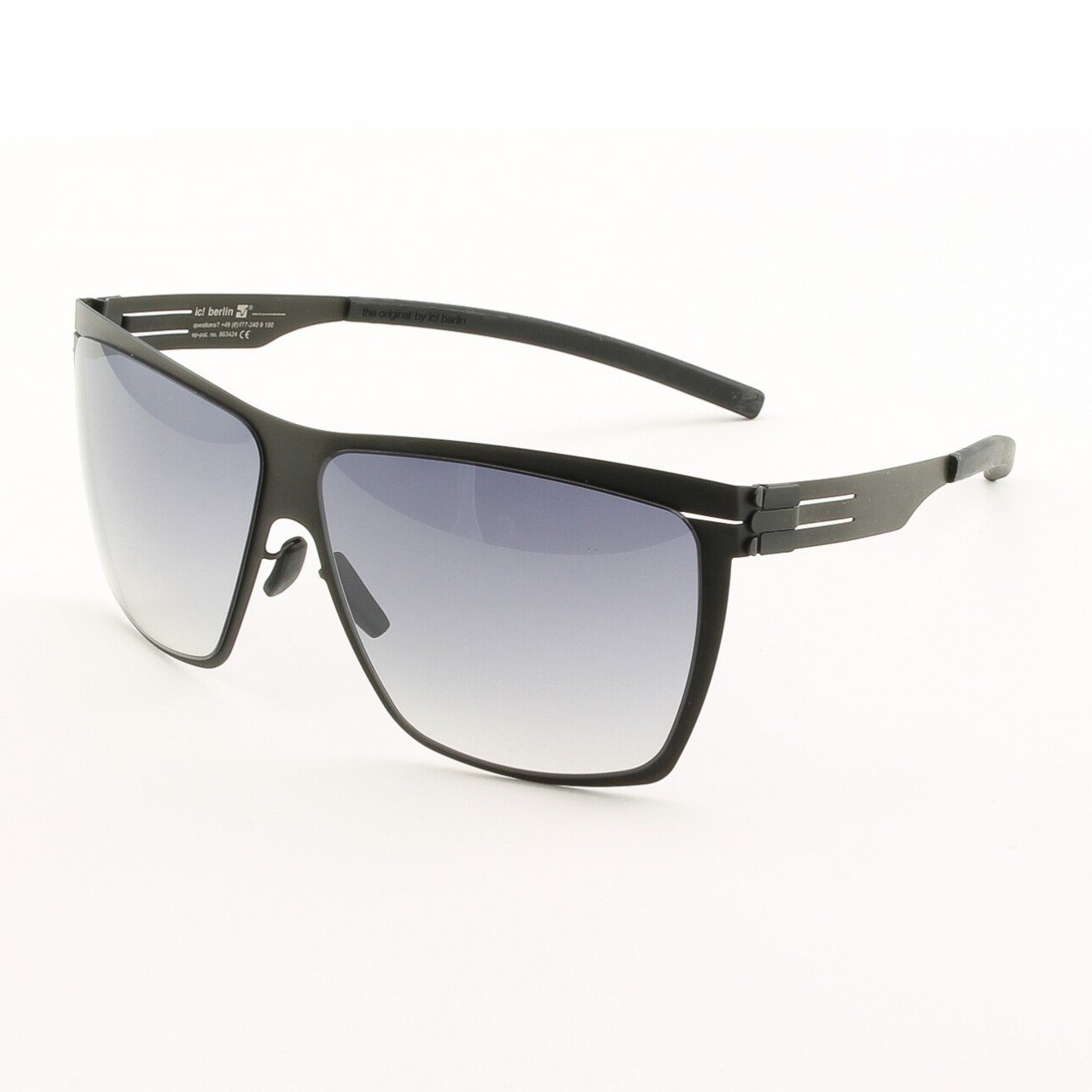 ic! Berlin Dark Energy Sunglasses Col. Black with Black Gradient Lenses
