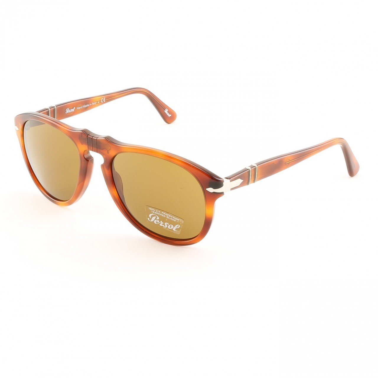 Persol 714 96/33 54mm Folding Sunglasses Light Havana Brown Crystal Lens PO0714