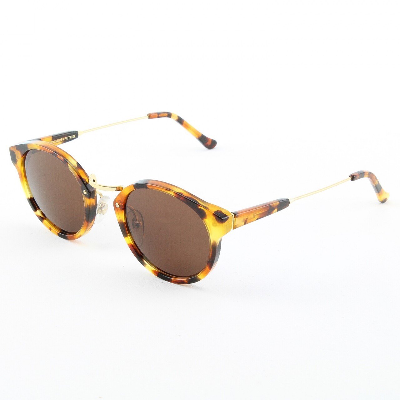 Super Panama 476/3T Sunglasses by RETROSUPERFUTURE Color Dark Havana with Brown Zeiss Lenses