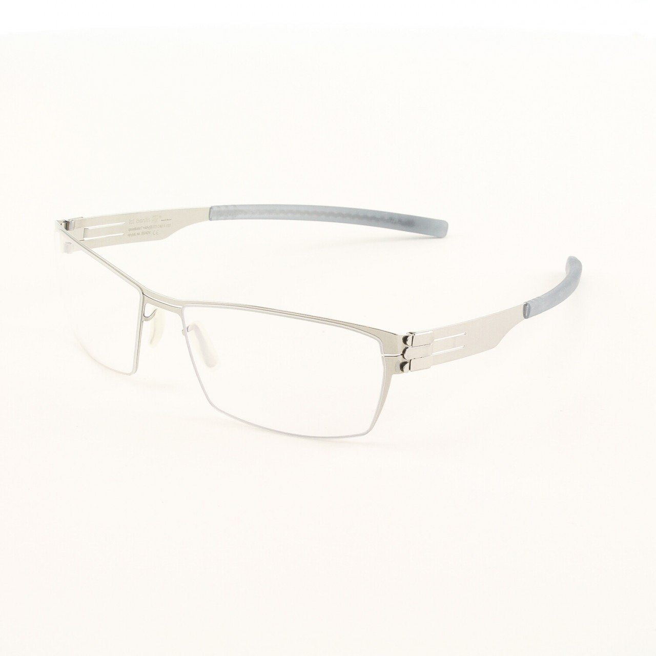 ic! Berlin Sanetsch Eyeglasses Col. Chrome with Clear Lenses