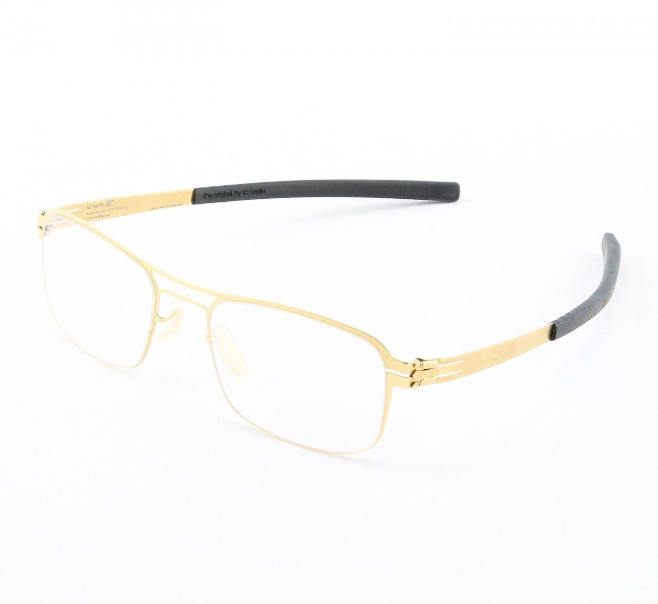 ic! Berlin Motti D. Eyeglasses Col. matte Gold with Clear Lenses