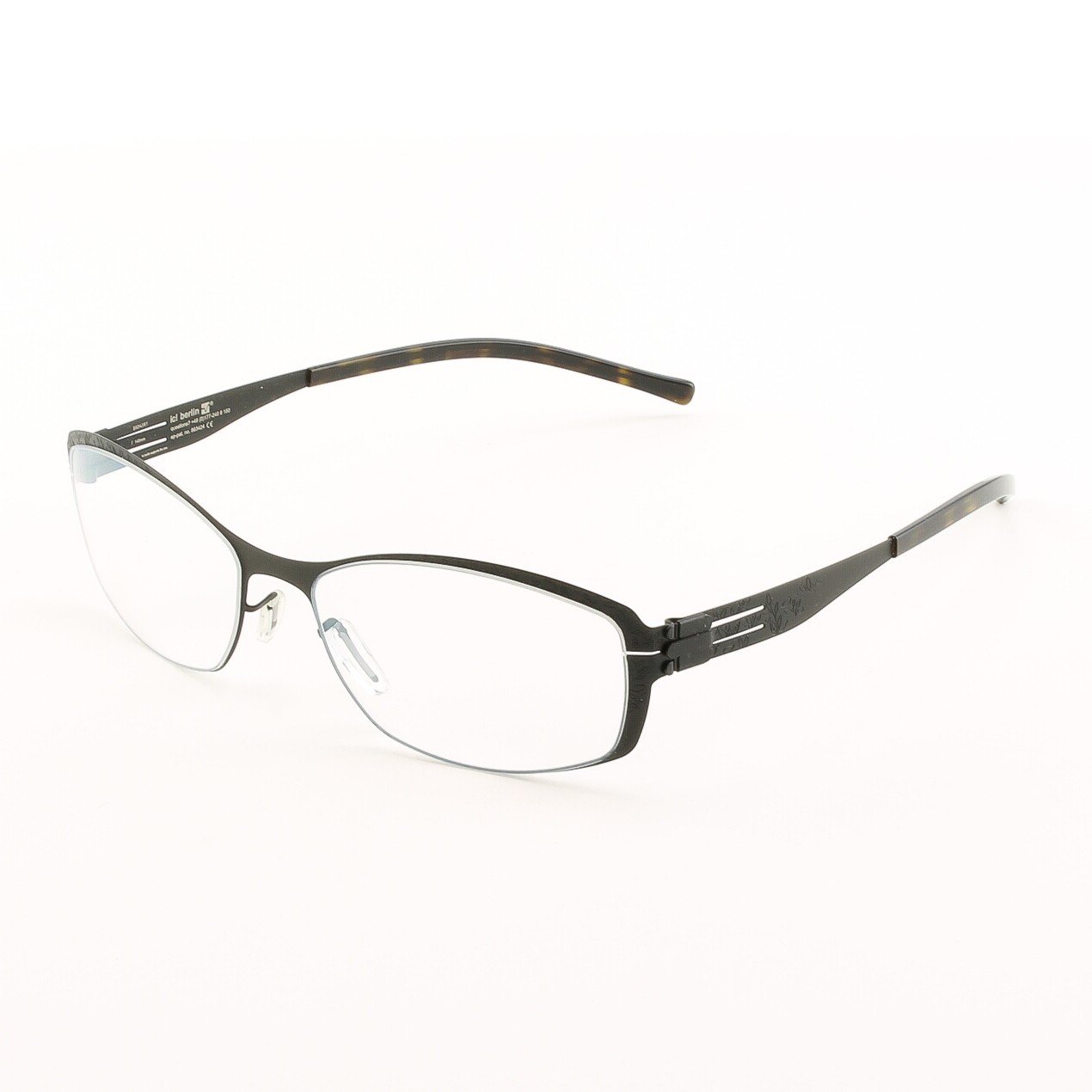 ic! Berlin Edelweiss Eyeglasses Col. Black with Clear Lenses