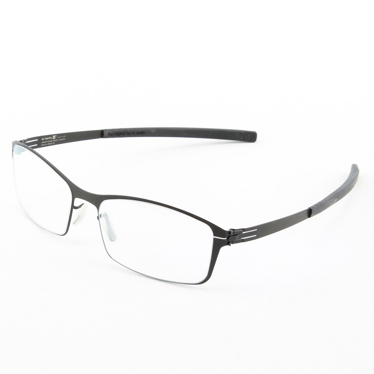 ic! Berlin Displacement Current Eyeglasses Col. Black with Clear Lenses
