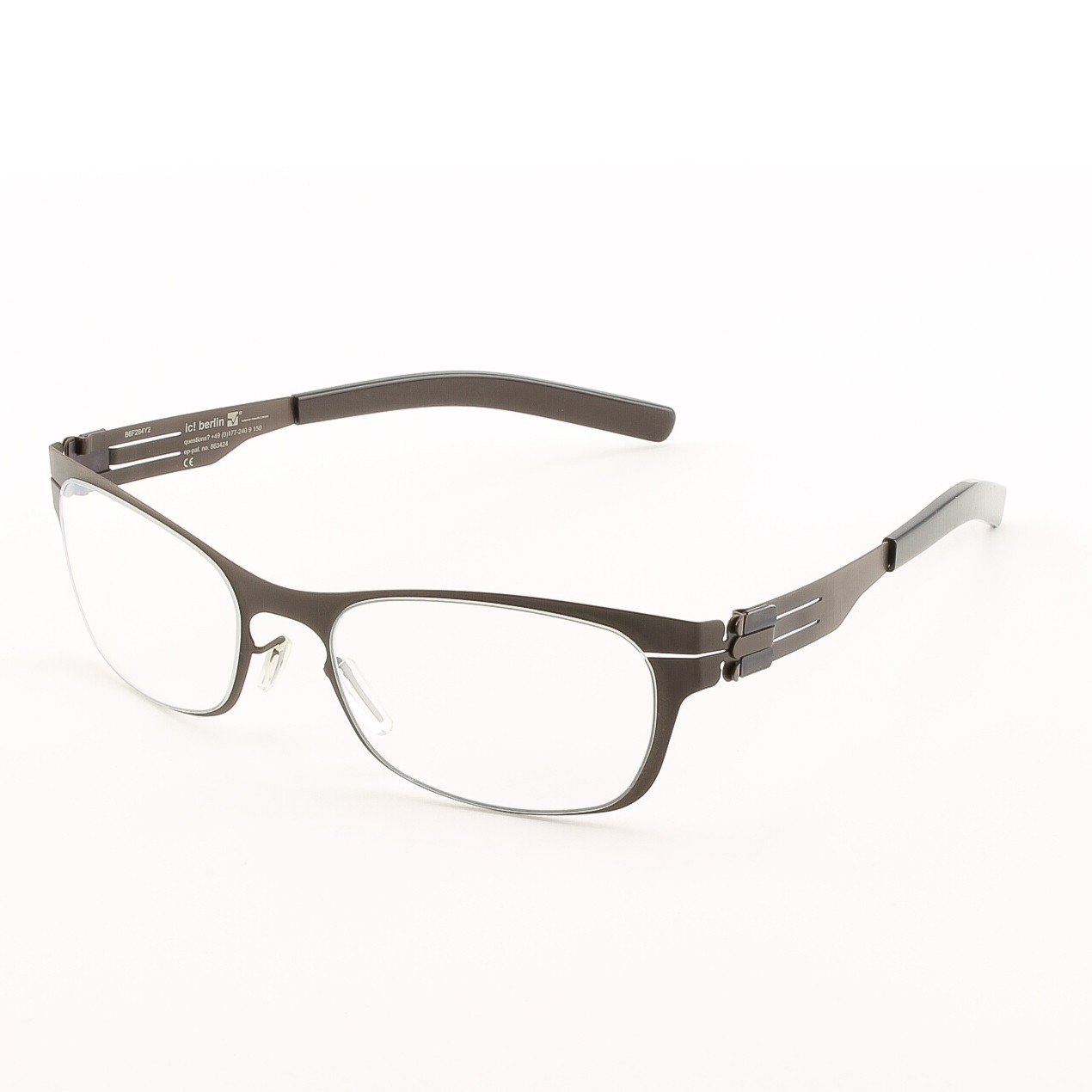 ic! Berlin Charmante Eyeglasses Col. Chocolate Brown with Clear Lenses
