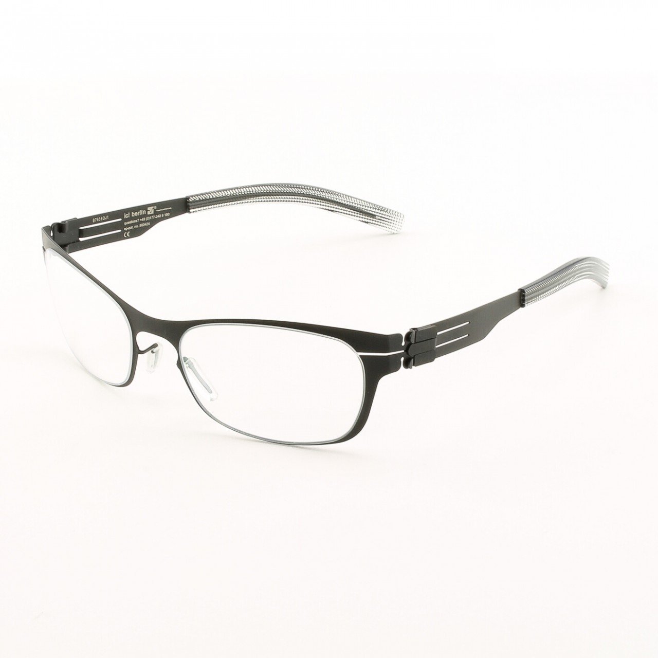 ic! Berlin Charmante Eyeglasses Col. Black with Clear Lenses