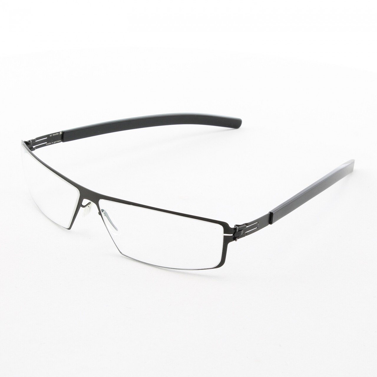 ic! Berlin Hornberg Eyeglasses Col. Black with Clear Lenses