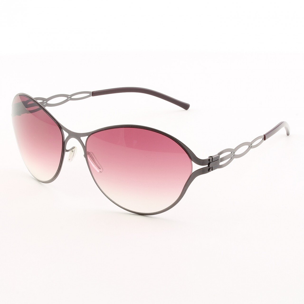 ic! Berlin Sensuelle Sunglasses Col. Aubergine with Rose Gradient Lenses