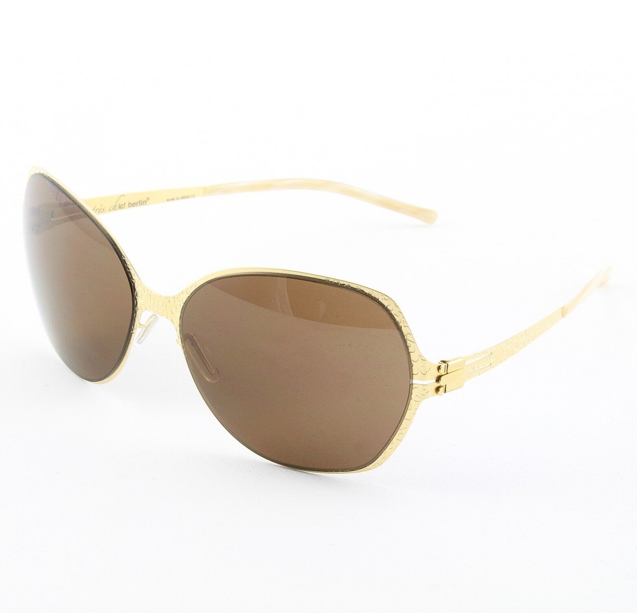 ic! Berlin Feline Sunglasses Col. Gold with Brown Lenses