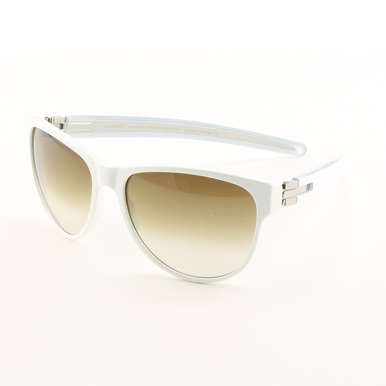 ic! Berlin Dr. Ihab Sunglasses Col. White / Chrome with Brown Gradient Lenses