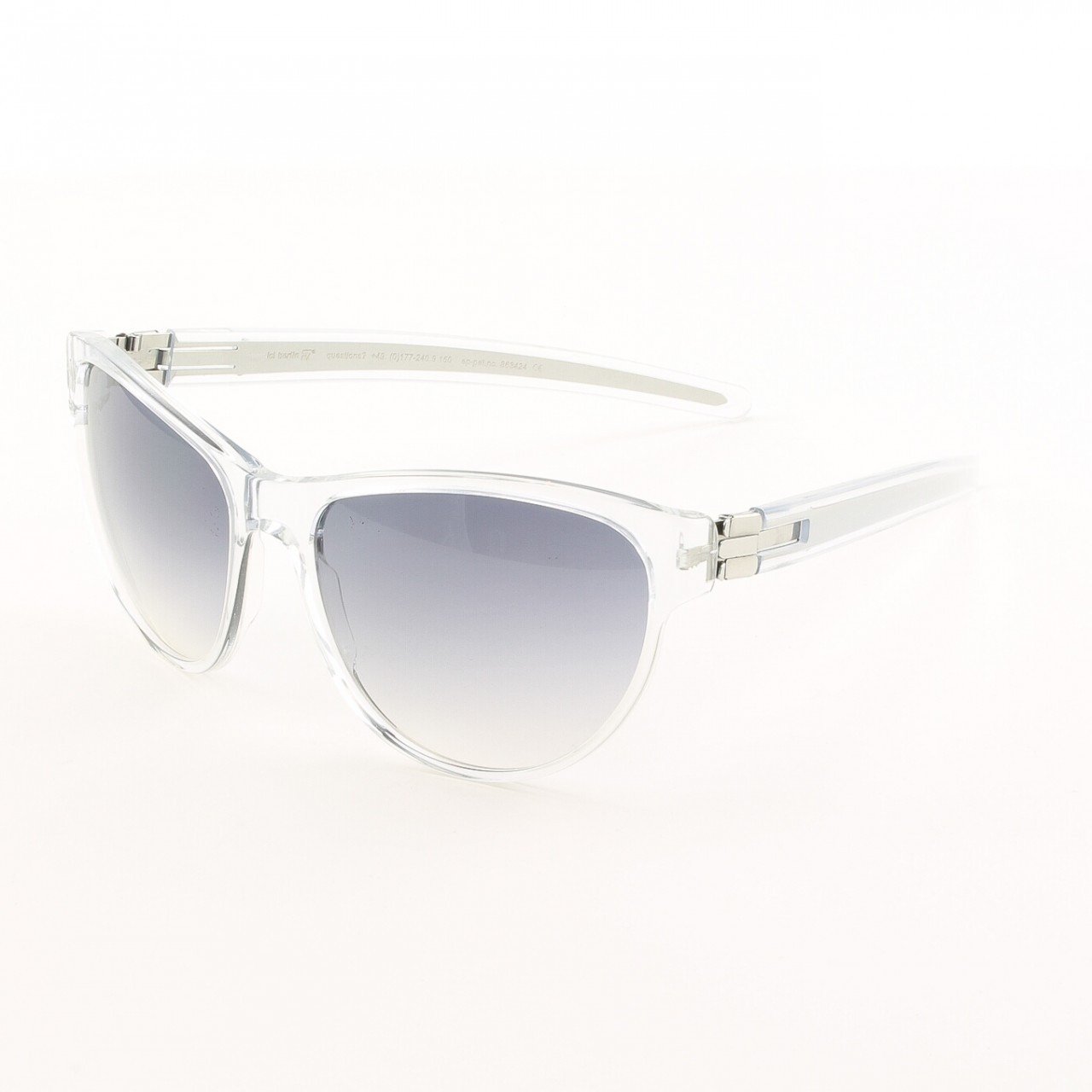ic! Berlin Dr. Ihab Sunglasses Col. Clear / Chrome with Black Gradient Lenses