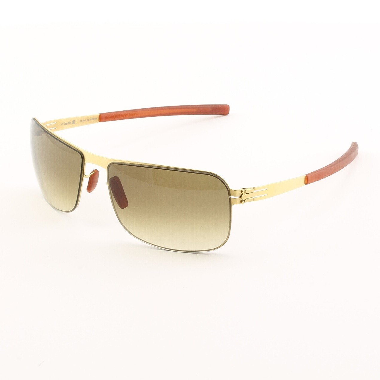 ic! Berlin Erik Sunglasses Col. Gold with Brown Gradient Lenses