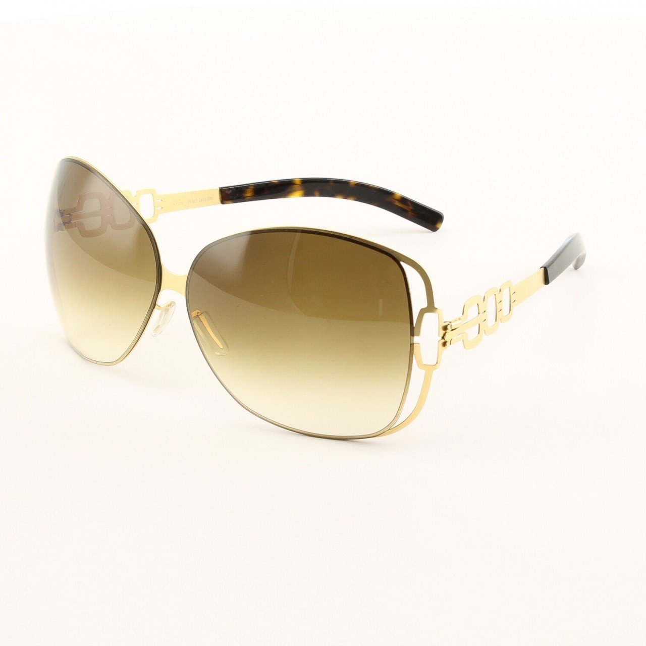 ic! Berlin Vendredi Sunglasses Col. Gold with Brown Lenses