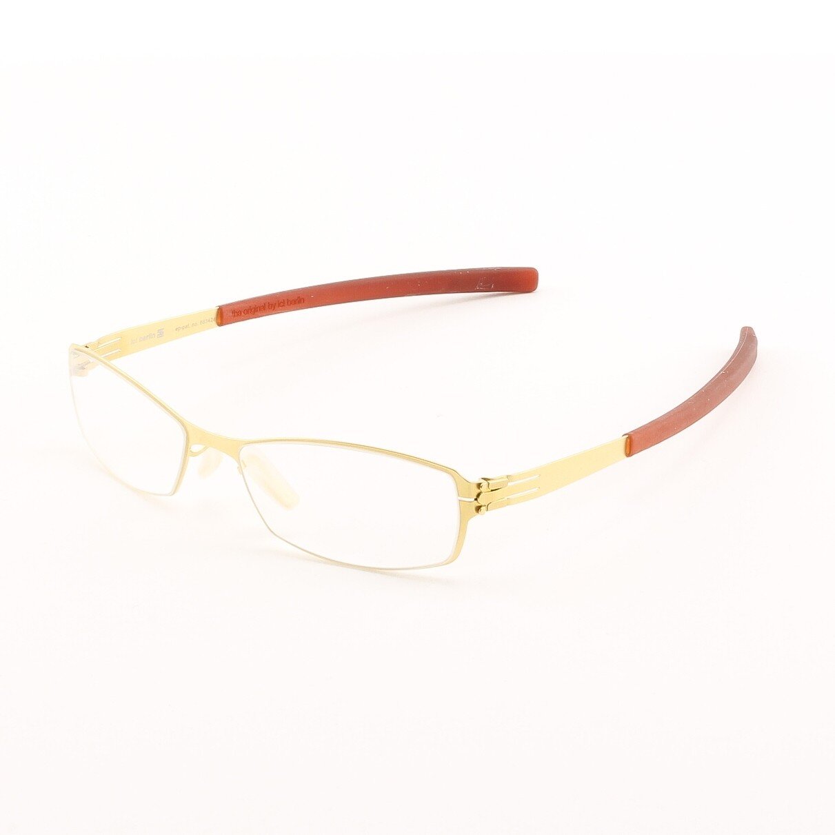 ic! Berlin Bobby Eyeglasses Col. Gold with Clear Lenses