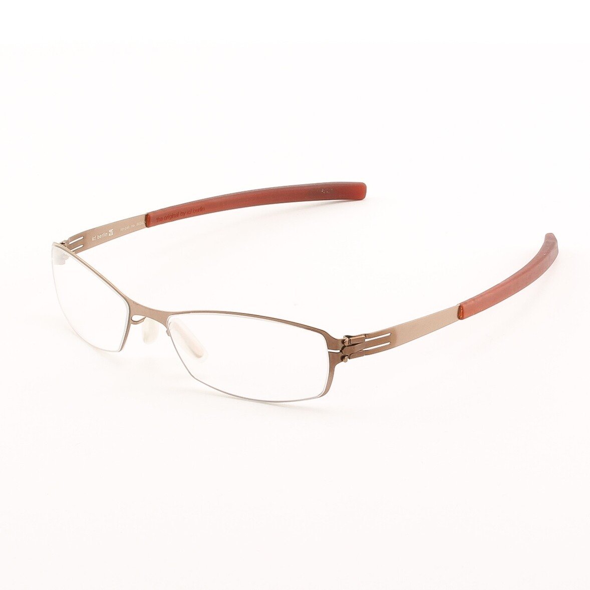 ic! Berlin Bobby Eyeglasses Col. Brown with Clear Lenses
