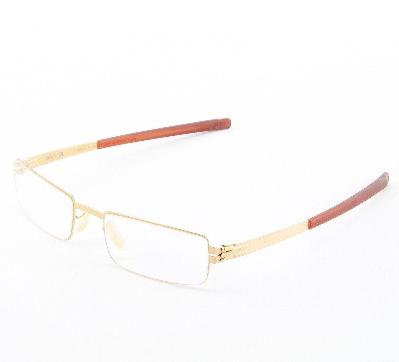 ic! Berlin Fritz W. Eyeglasses Col. Gold with Clear Lenses