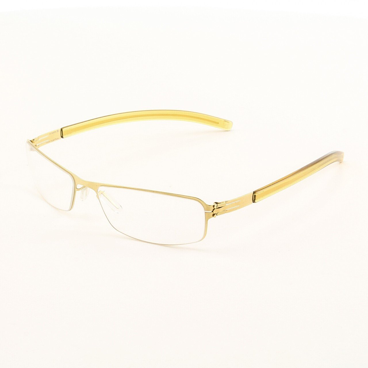 ic! Berlin Heringsdorf Eyeglasses Col. Gold with Clear Lenses
