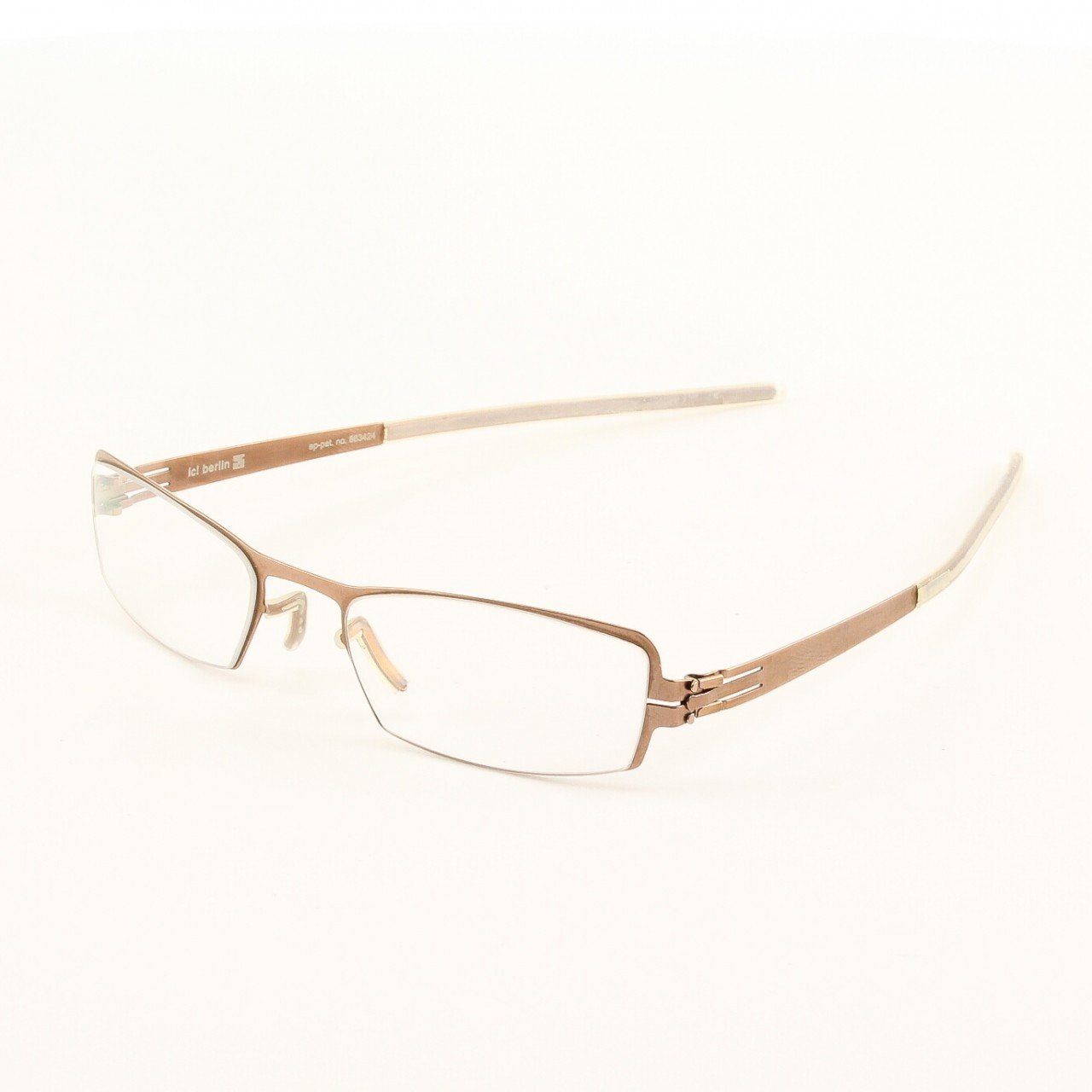 ic! Berlin Ike Eyeglasses Col. Copper with Clear Lenses
