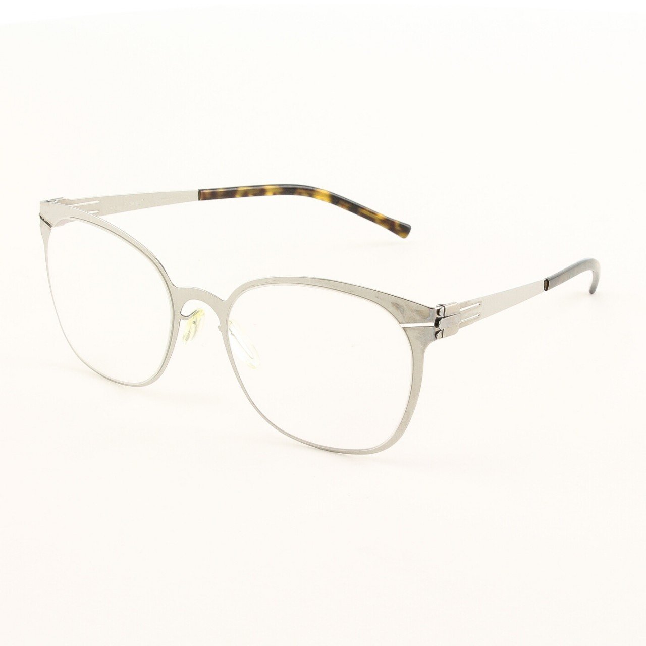 ic! Berlin Samedi Eyeglasses Col. Chrome with Clear Lenses
