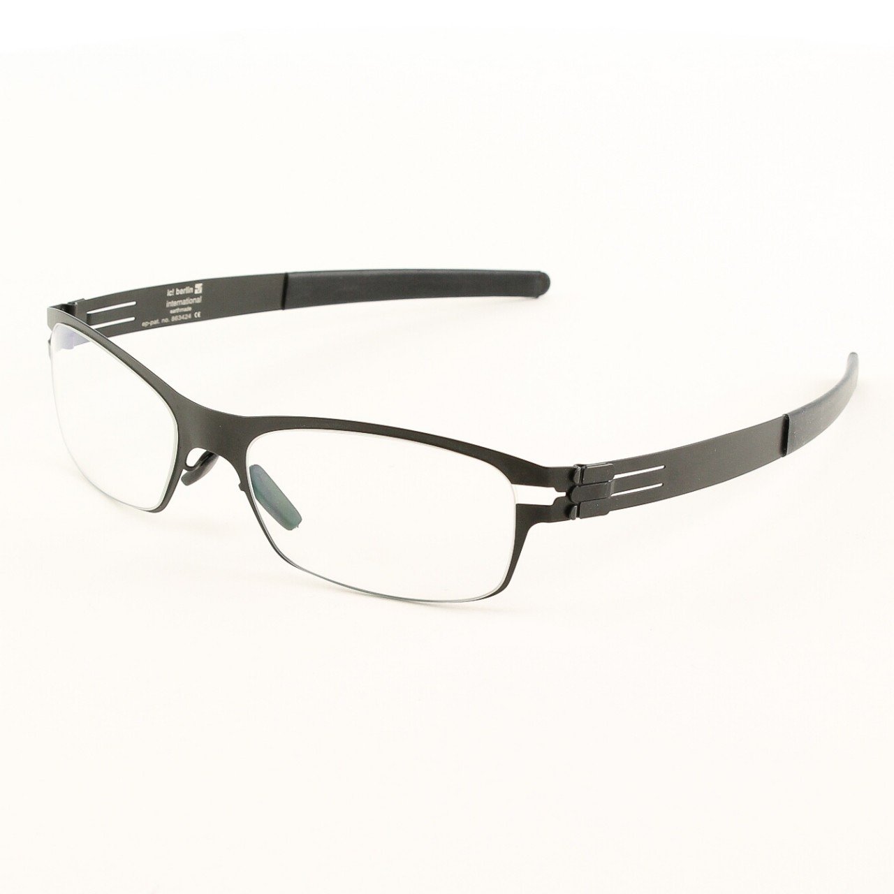 ic! Berlin Tennooji Eyeglasses Col. Black with Clear Lenses