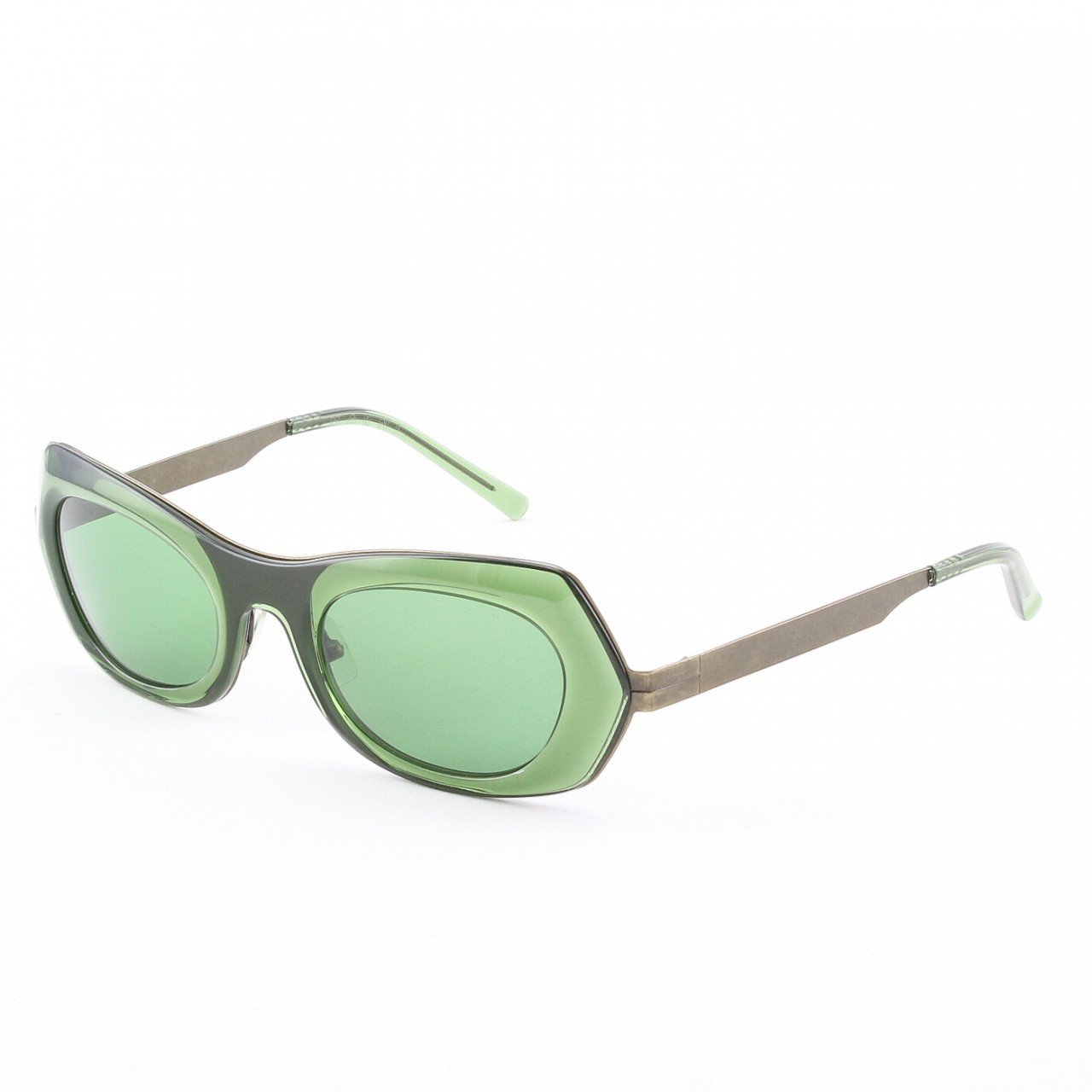 Marni MA188S Sunglasses Col. 07 Translucent Green and Antique Bronze with Green Lenses