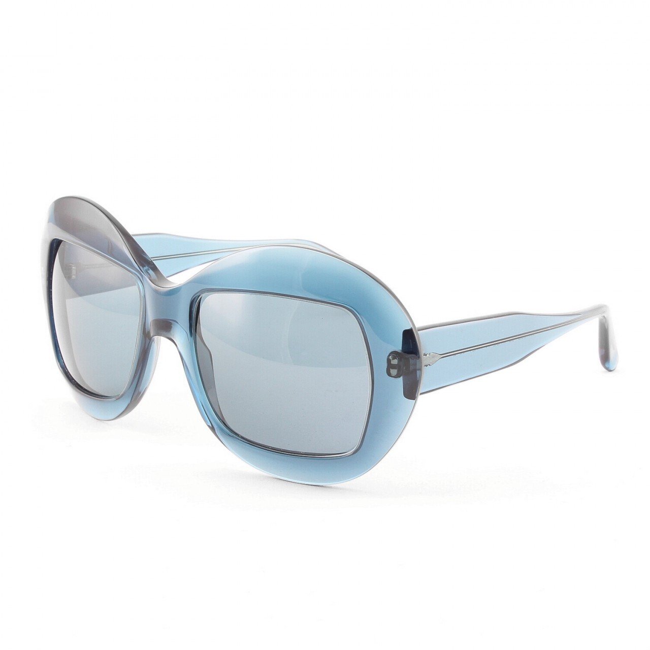 Marni MA186S Sunglasses Col. 03 Translucent Navy Blue with Blue Lenses