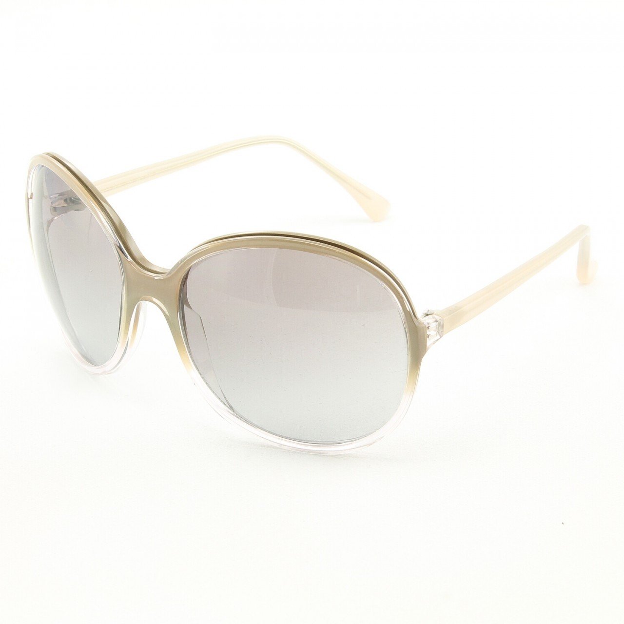 Marni MA165S Sunglasses Col. 10 Oversized Cream and Clear Frame with Gray Gradient Lenses