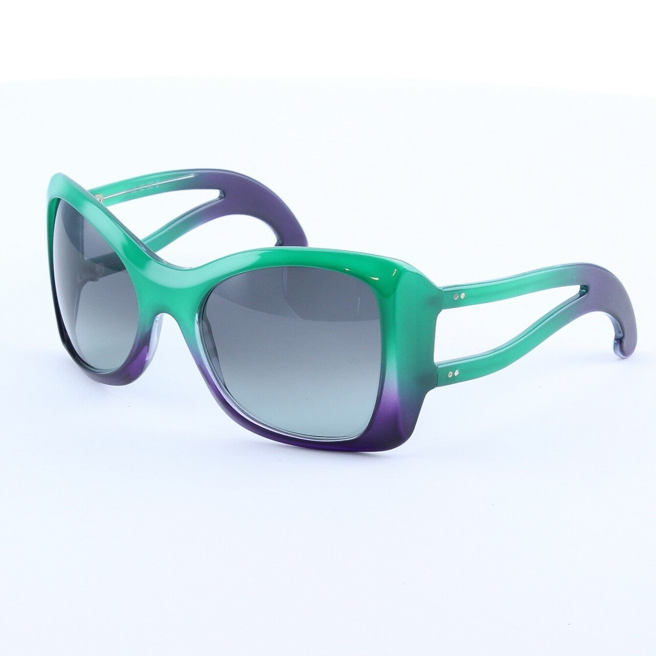 Marni MA150S Sunglasses Col. 04 Emerald Green Graduating to Purple with Gray Lenses
