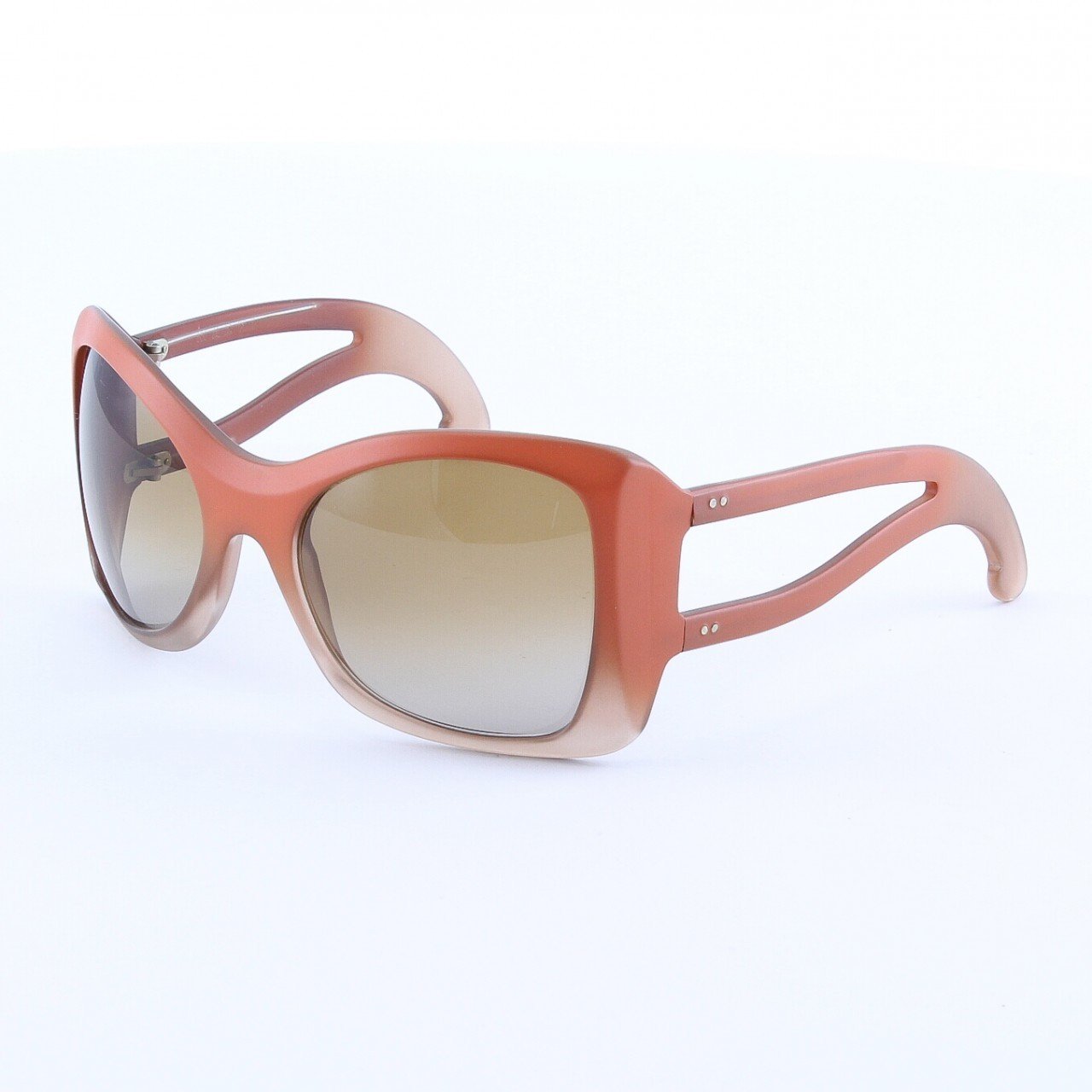 Marni MA150S Sunglasses Col. 01 Opaque Frosted Salmon with Brown Lenses