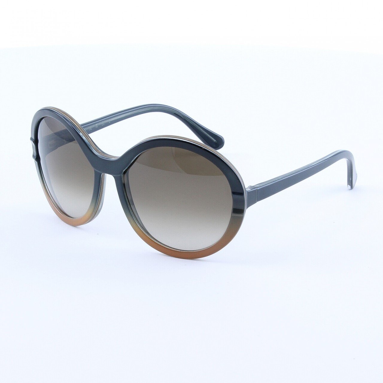 Marni MA145 Sunglasses 05 Deep Charcoal Gray Light Tan, Gray Gradient Lenses