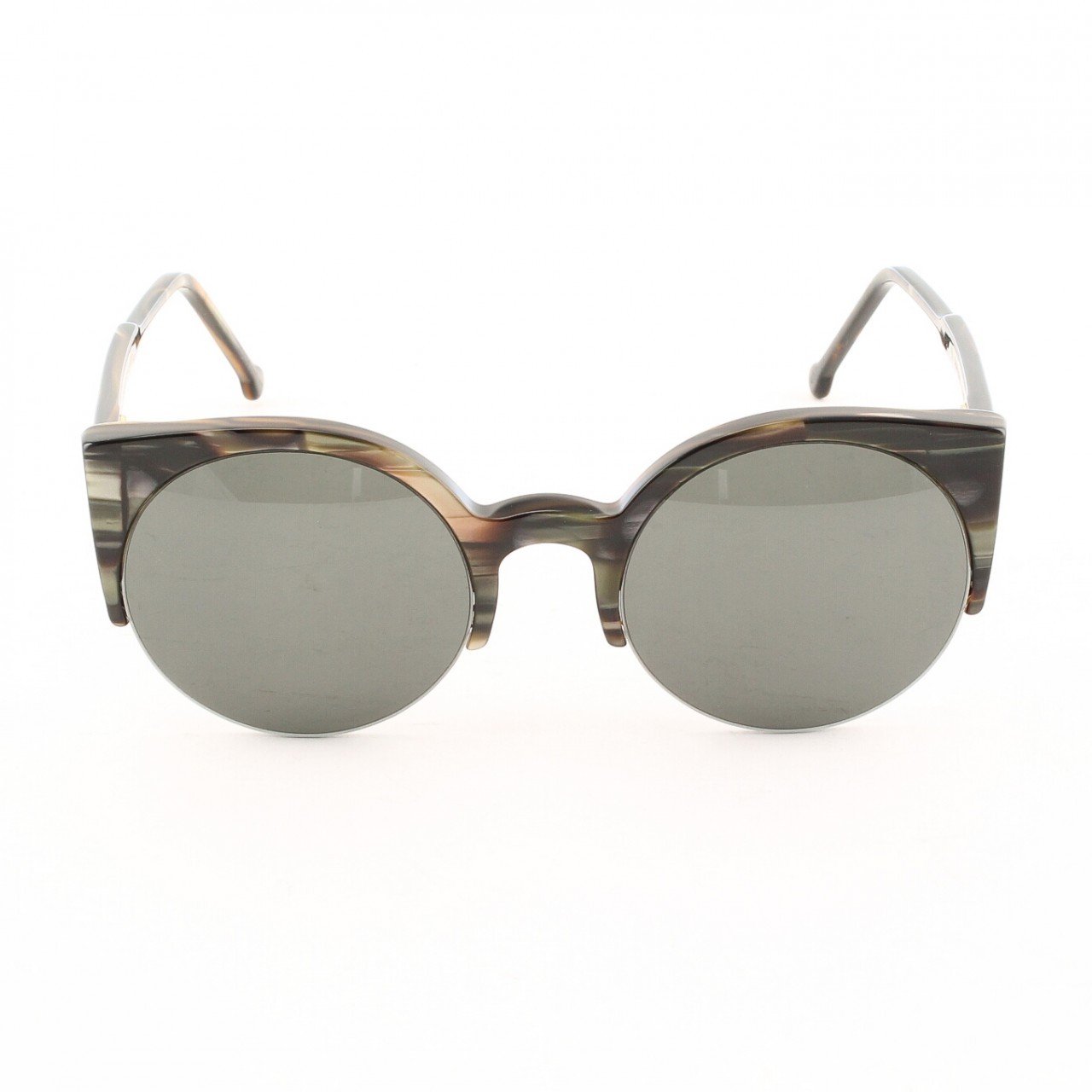 Super Lucia 407 Sunglasses Womens Psychedelic Horn with Grey Zeiss Lenses by RETROSUPERFUTURE