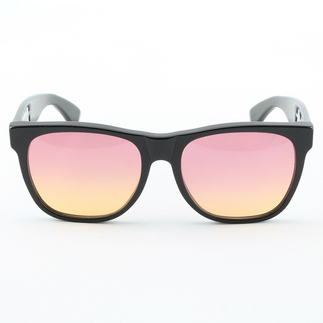 Super Classic 205 Wayfarer Sunglasses Black with Pink Lenses by RETROSUPERFUTURE