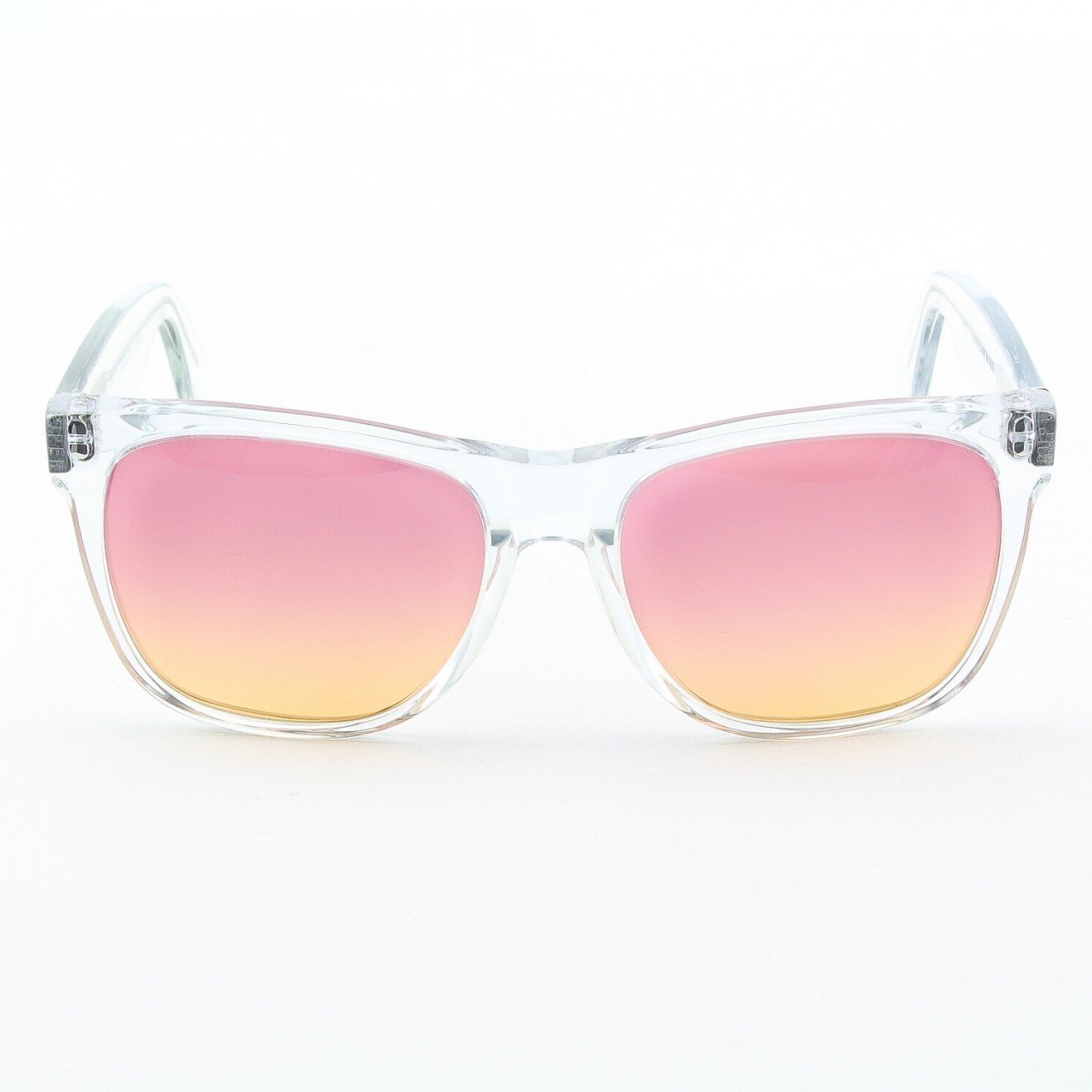 Super Classic 206 Wayfarer Sunglasses Clear with Pink Orange Gradient Lenses by RETROSUPERFUTURE