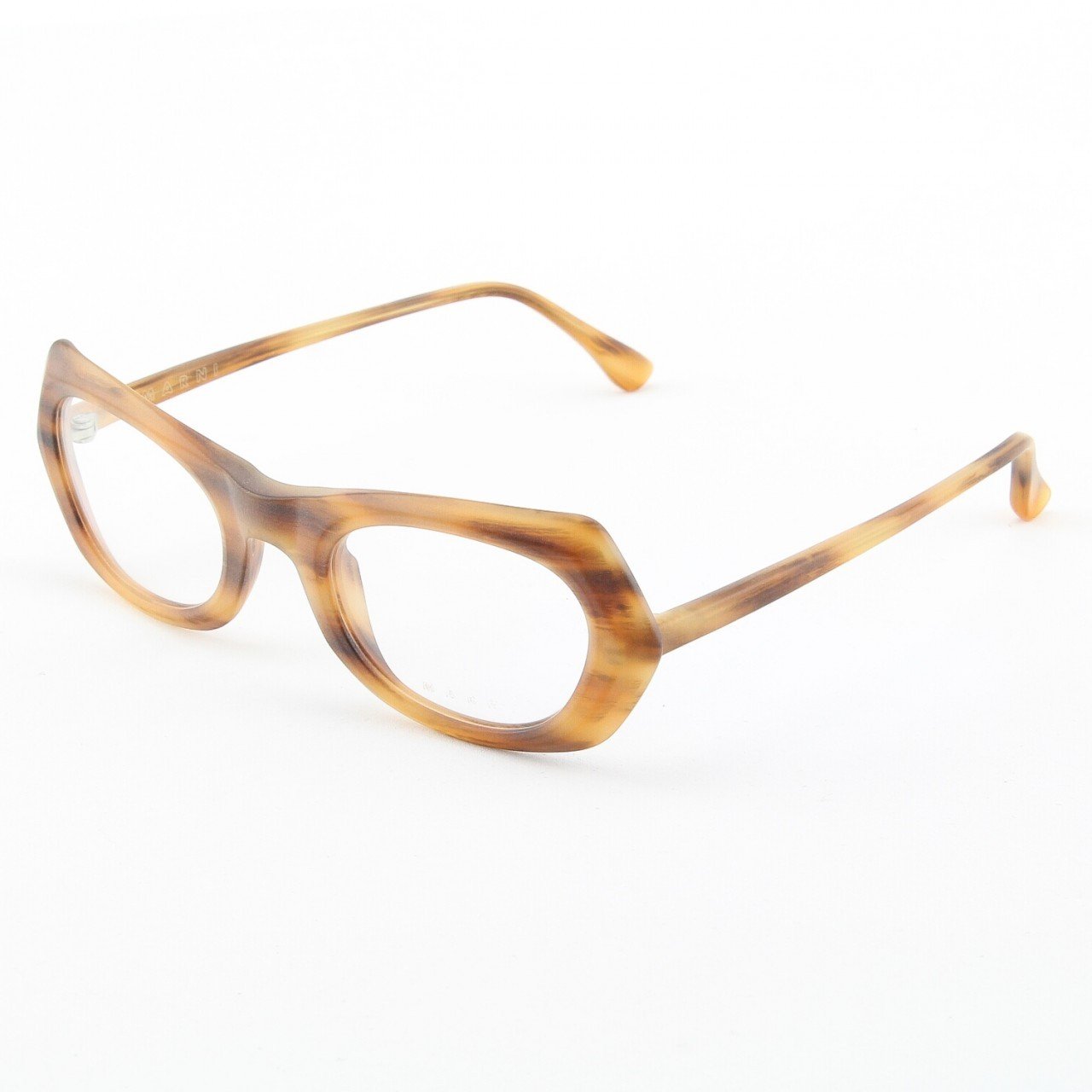 Marni MA680S Eyeglasses Col. 01 Frosted Tortoise Frame with Clear Lenses