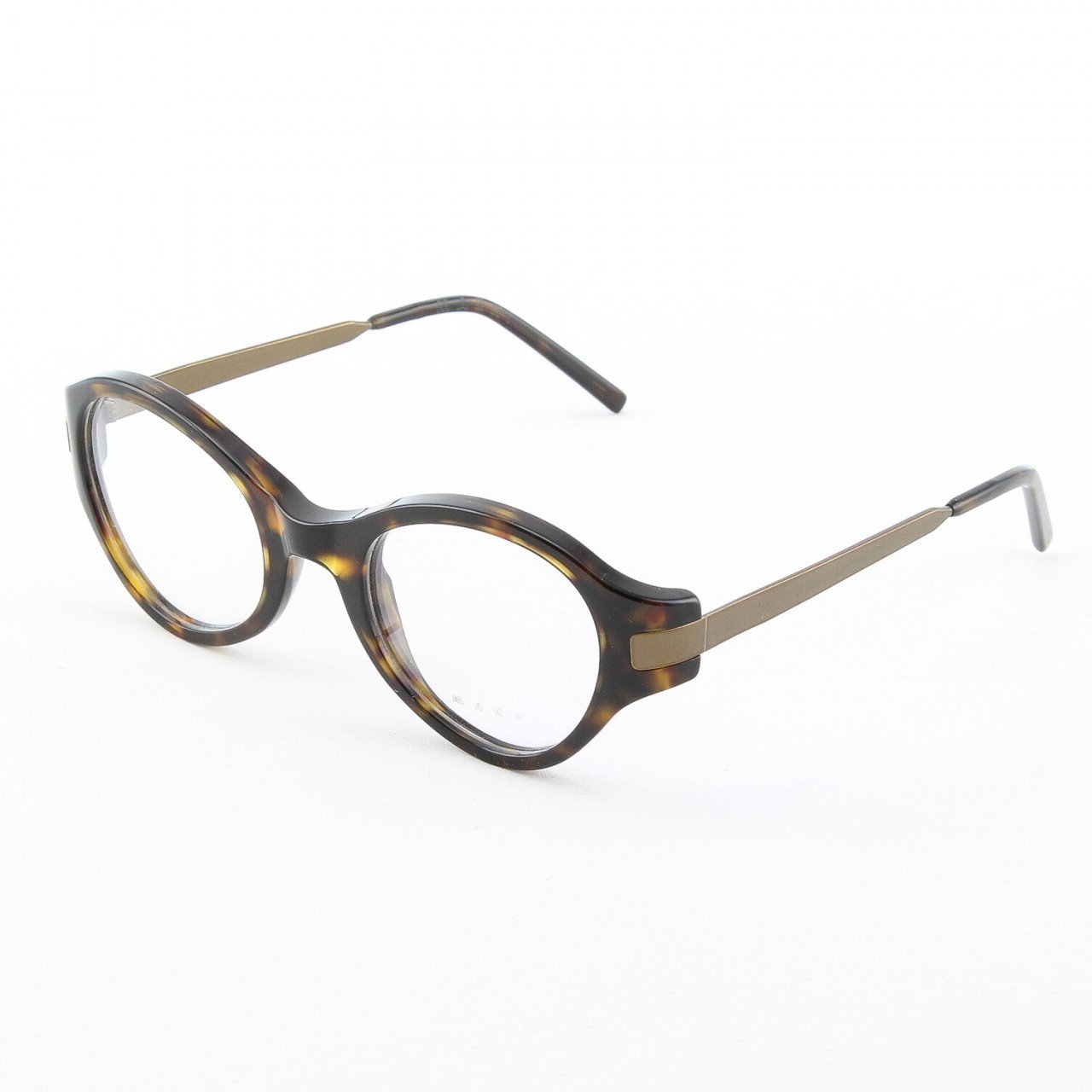 Marni MA679S Eyeglasses Col. 08 Dark Tortoise Frame with Antique Gold Accents and Clear Lenses