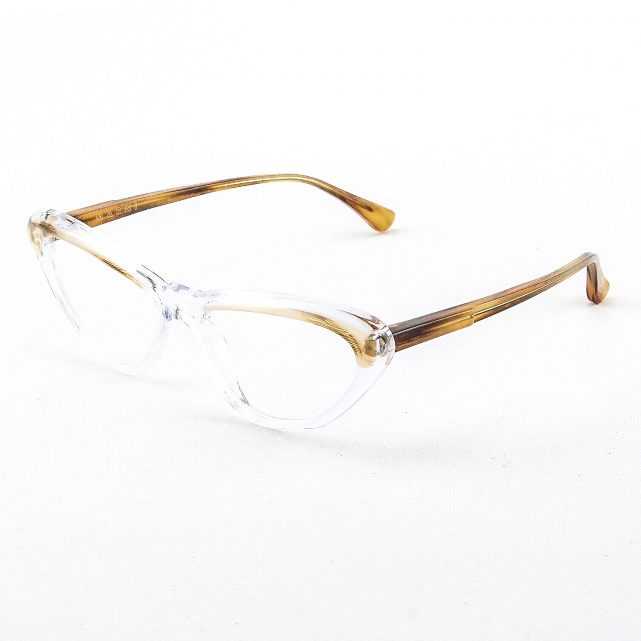 Marni MA675S Eyeglasses Col. 09 Crystal Clear and Tortoise Frame with Clear Lenses