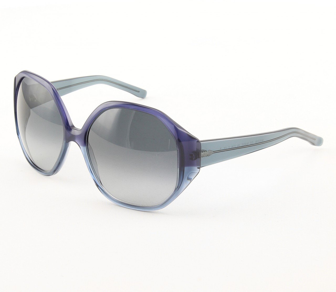 Marni MA218 Sunglasses Col. 02 Navy Blue Opaque and Crystal Frame with Gray Gradient Lenses