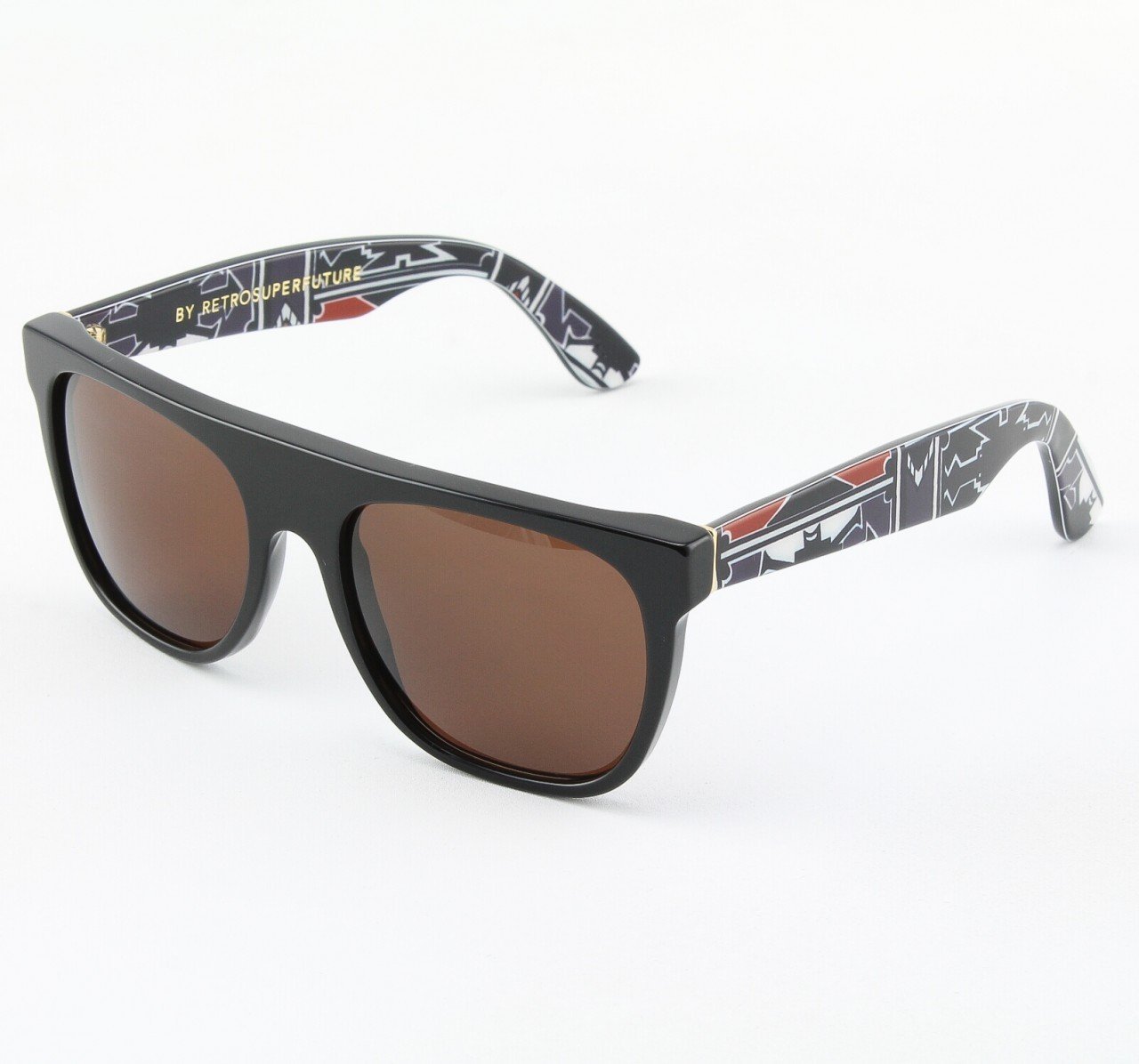 Super Flat Top 788/3T Sunglasses Burgandy with Black Zeiss Lenses by RETROSUPERFUTURE