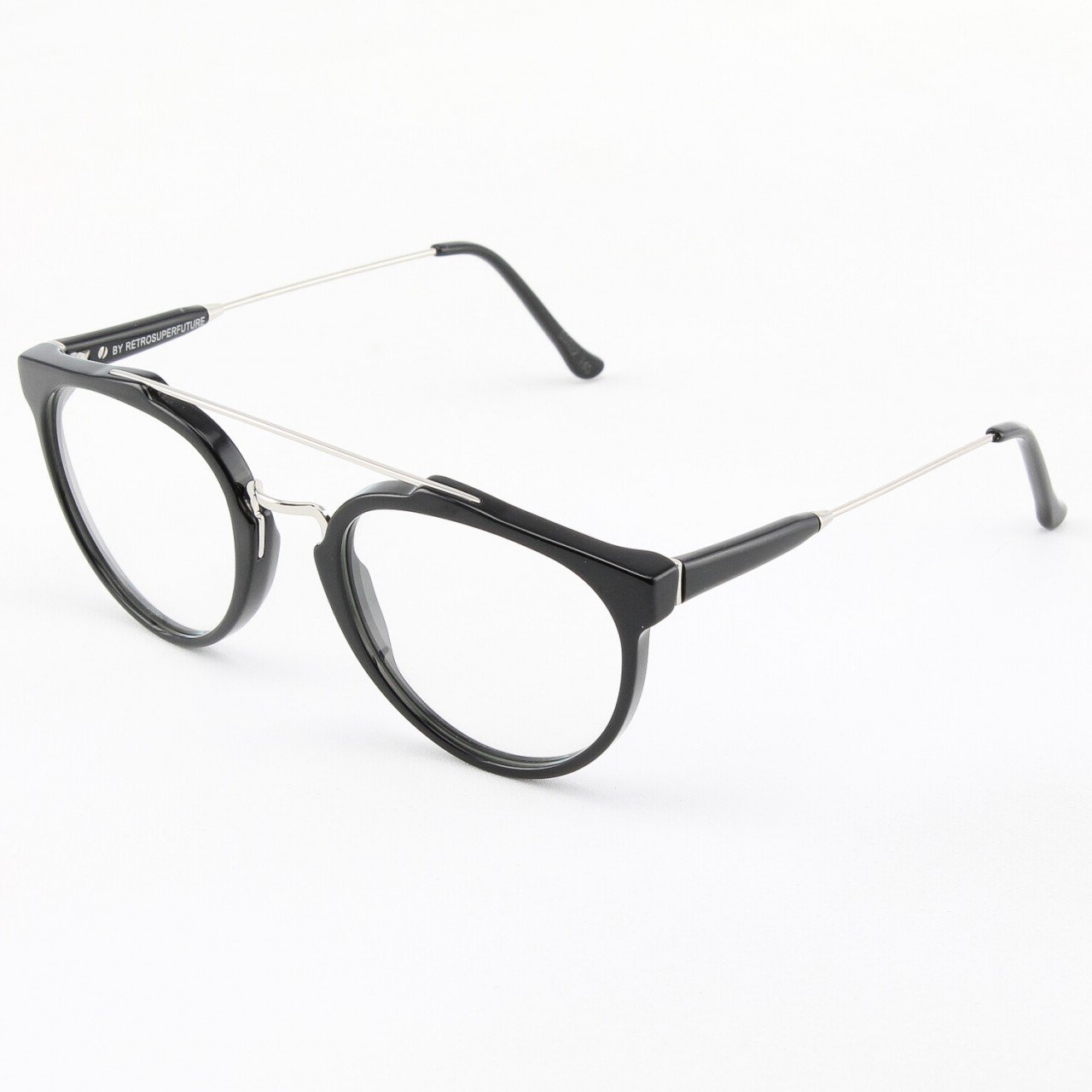 Super Giaguaro 618/0A Eyeglasses Silver with Clear Zeiss Lenses by RETROSUPERFUTURE