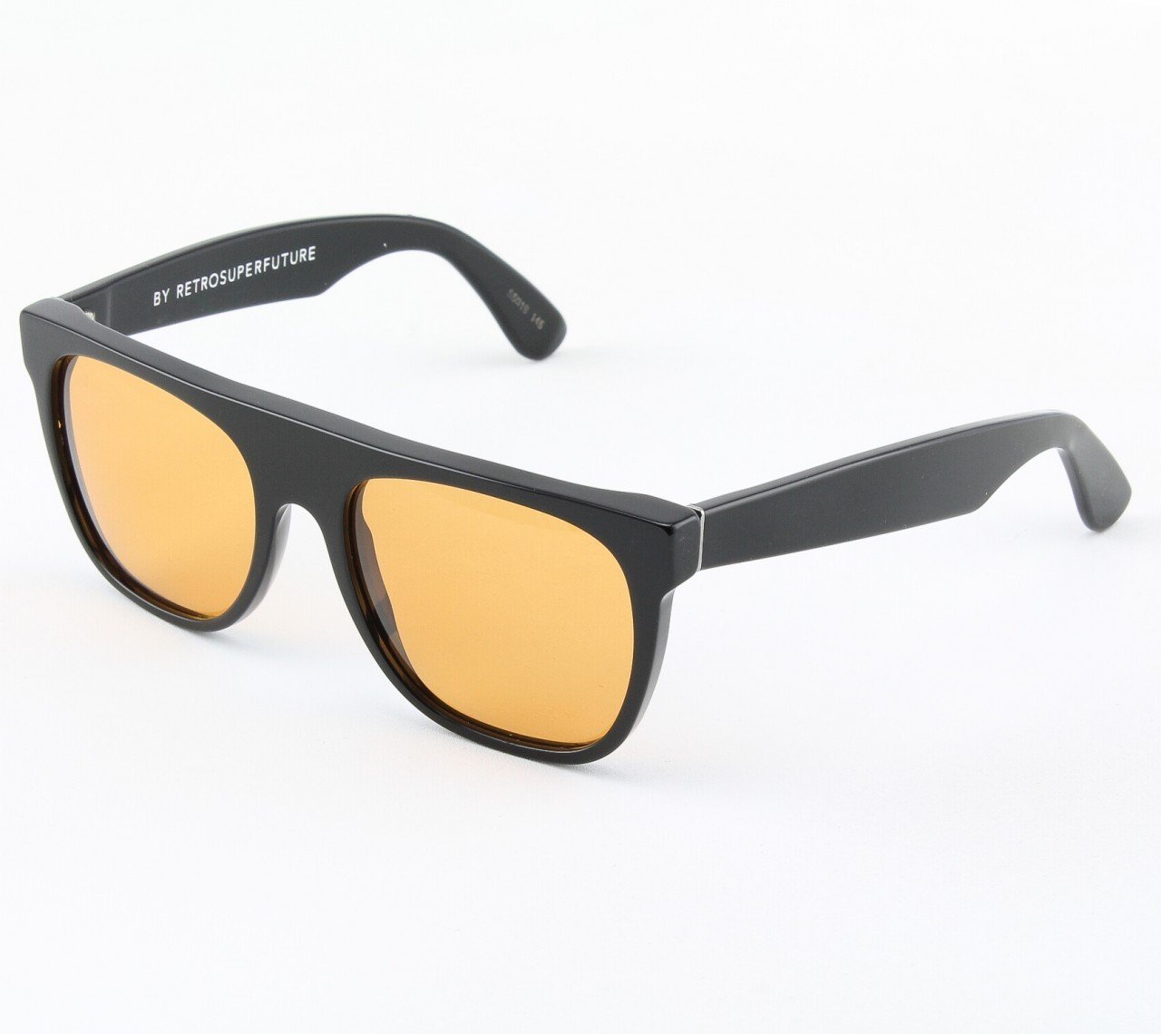 Super Flat Top 581/2T Sunglasses Black with Yellow Zeiss Lenses by RETROSUPERFUTURE