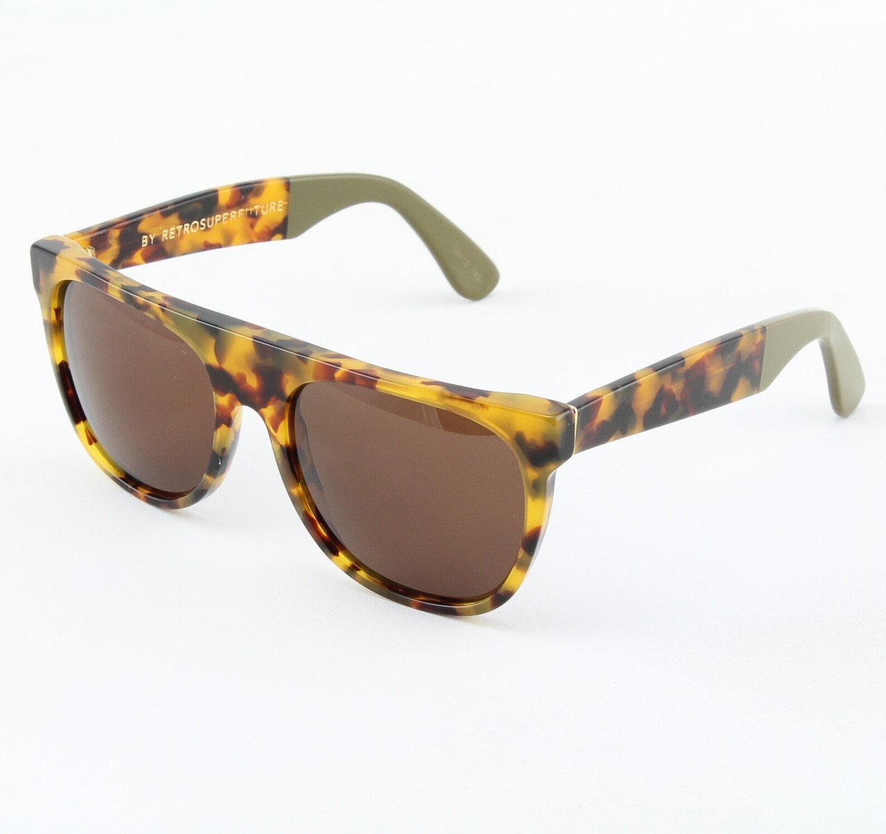 Super Flat Top 535/3T Sunglasses Spot Brown with Brown Zeiss Lenses by RETROSUPERFUTURE