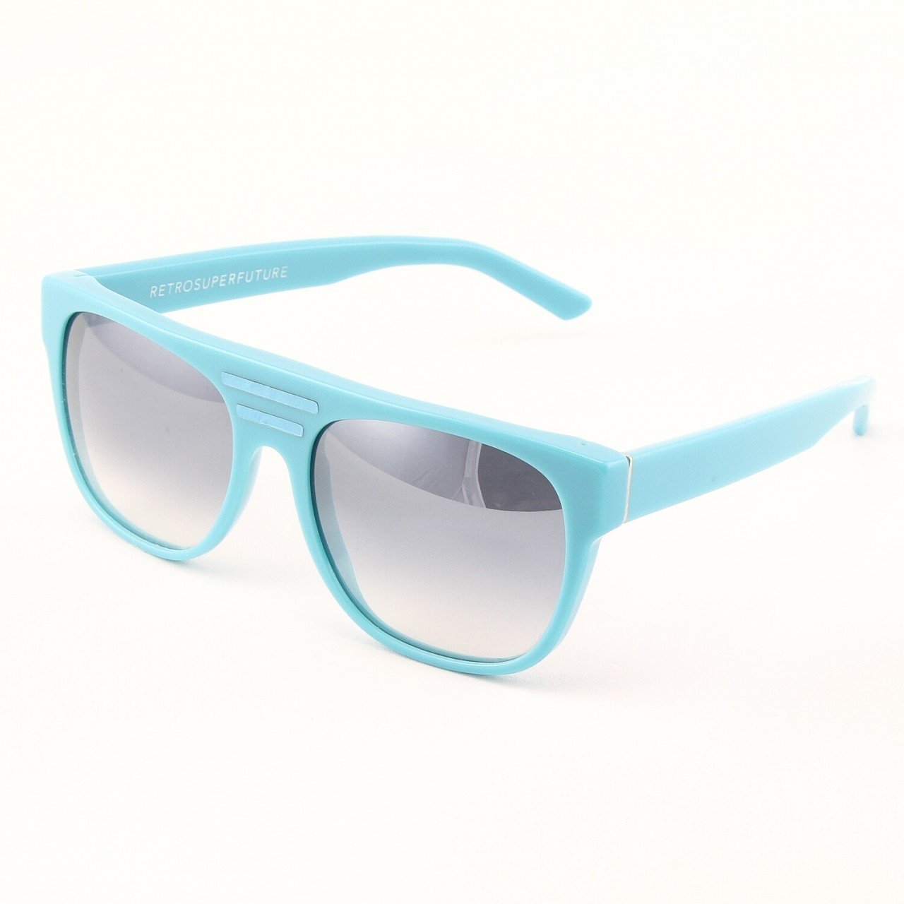Super Flat Top 229/2 Sunglasses Sky Blue with Blue Gradient Lenses by RETROSUPERFUTURE