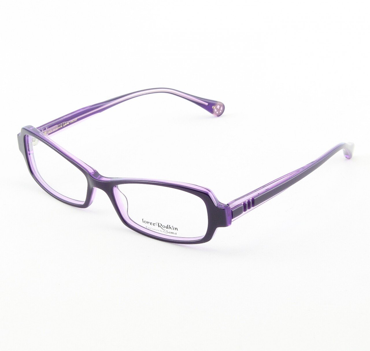 Loree Rodkin Isla Eyeglasses by Sama Col. Orchid with Clear Lenses