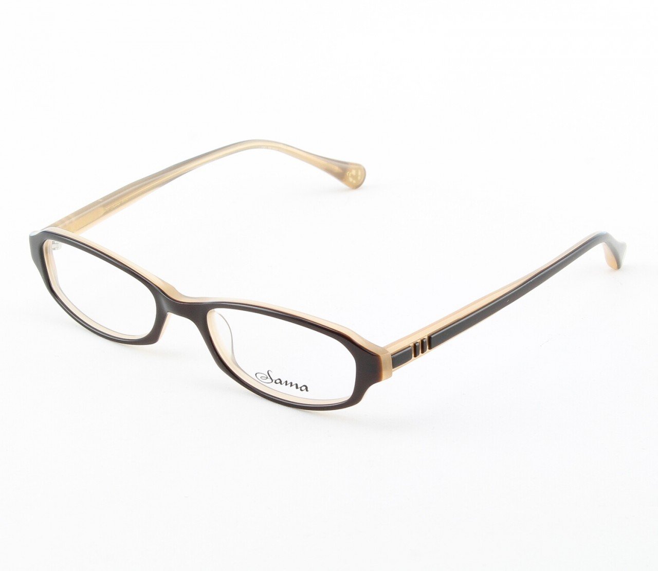Loree Rodkin Courtney Eyeglasses by Sama Col. Brown with Clear Lenses