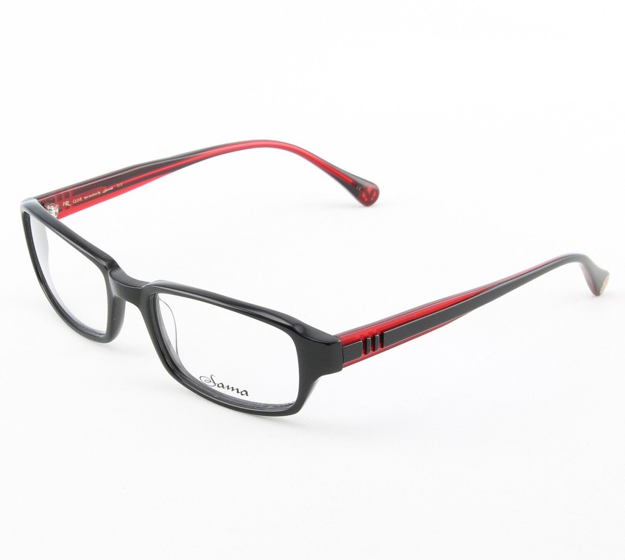Loree Rodkin Clive Eyeglasses by Sama Col. Black with Clear Lenses