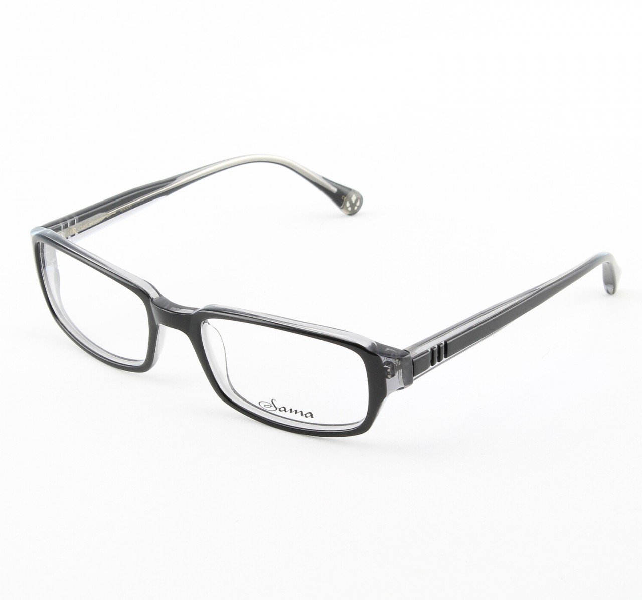Loree Rodkin Clive Eyeglasses by Sama Col. Black and Gray with Clear Lenses