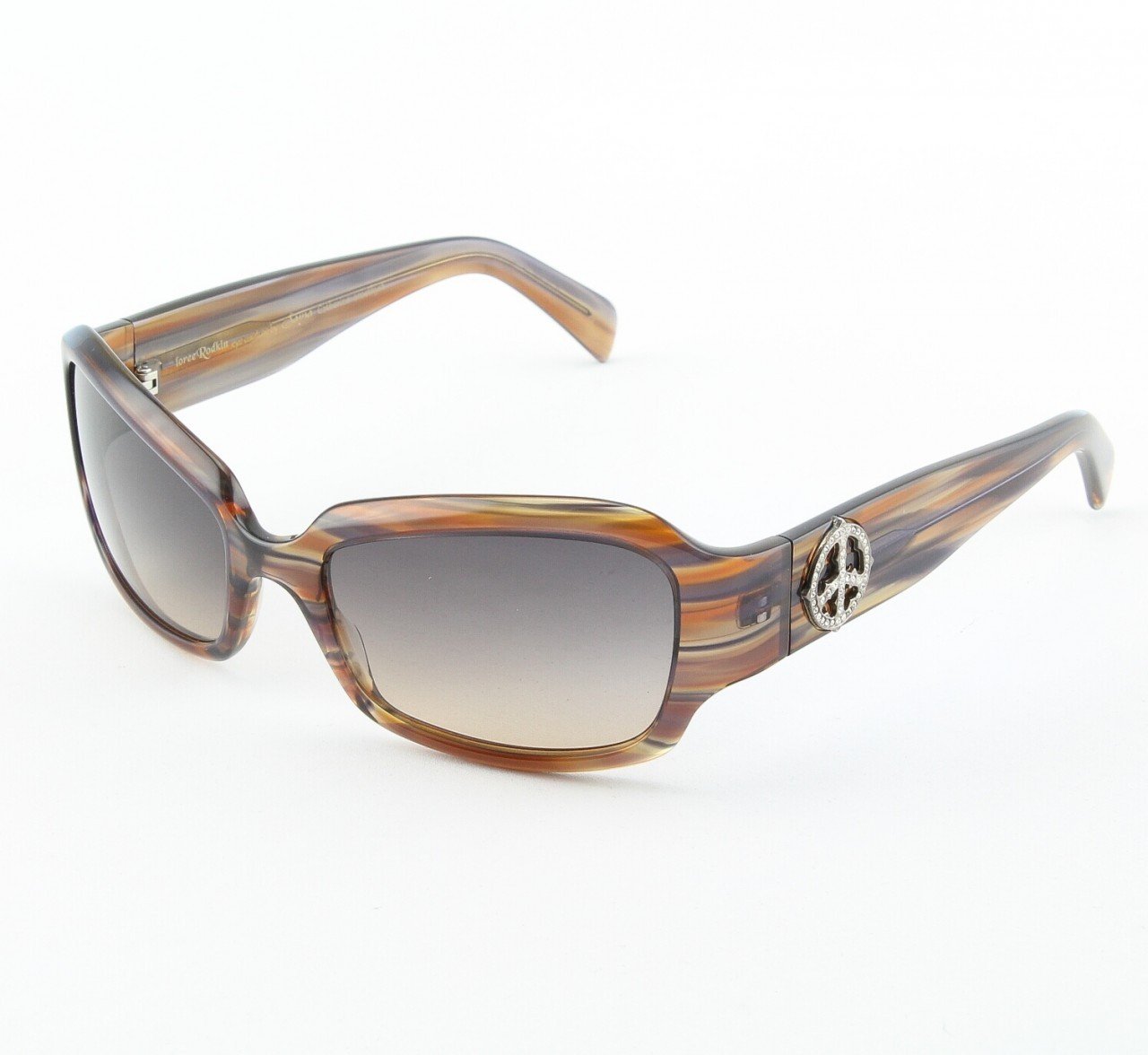 Loree Rodkin Catherine Sunglasses Purple w/ Gradient Lenses, Sterling Silver, Swarovski Crystals