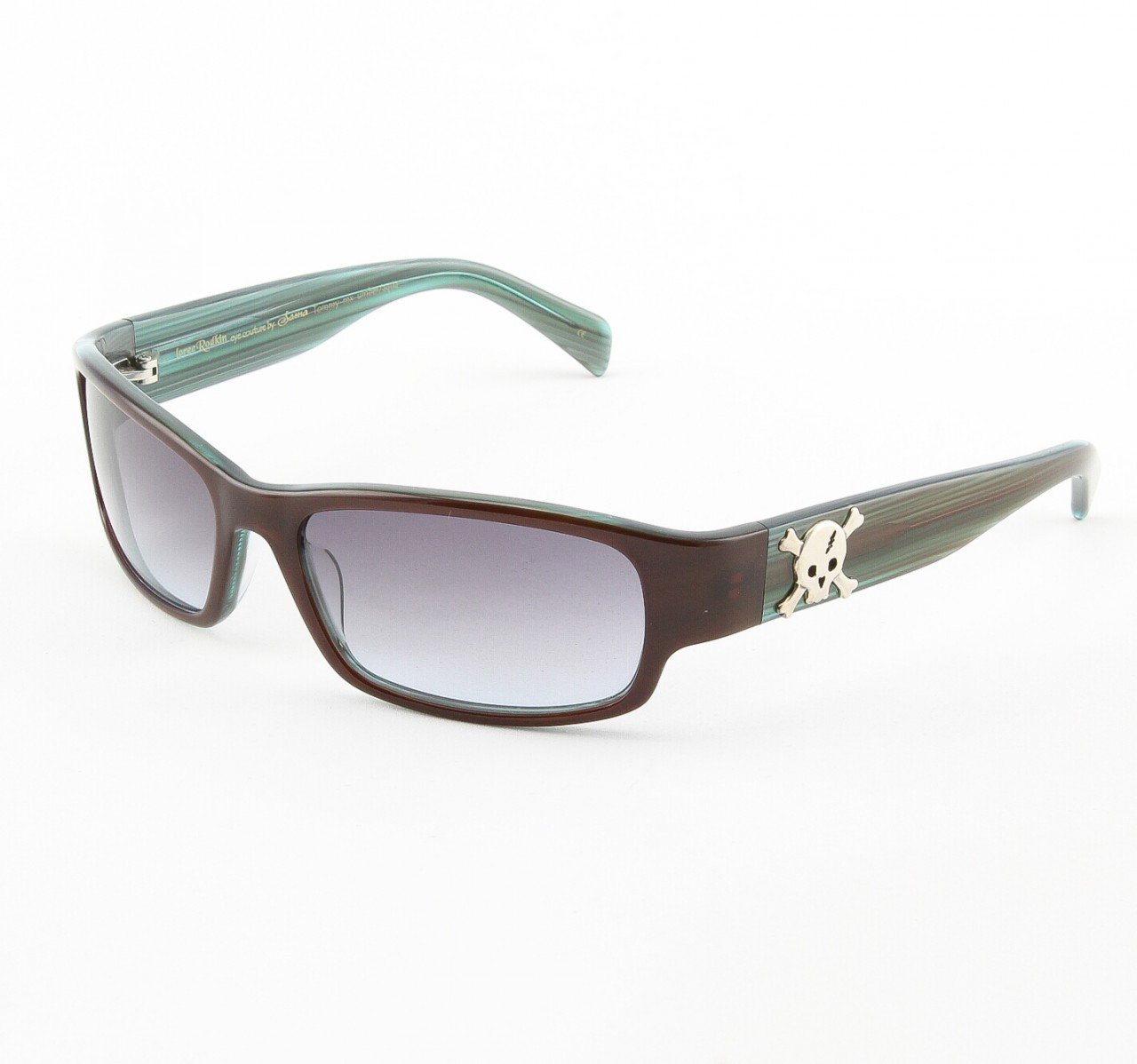 Loree Rodkin Tommy-MX Sunglasses by Sama Col. Amber with Gray Lenses and Sterling Silver