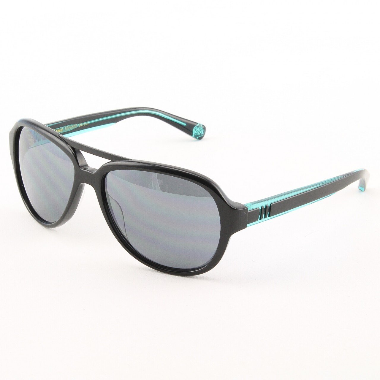 Loree Rodkin Edward Sunglasses by Sama Col. Black Teal with Gray Lenses