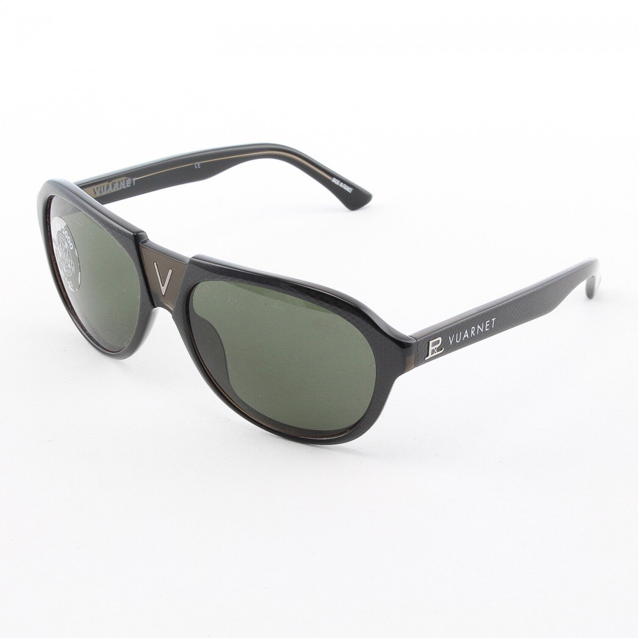 Vuarnet VL 1106 Sunglasses Col. P00P 1121 Black and Brown with Gray PX3000 Lenses